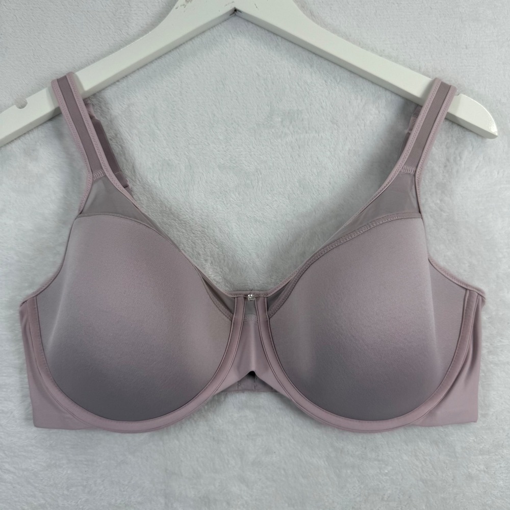 Bali 3439 BB06 Womens 40D Dusty Rose Mesh Trim Full Coverage Underwire Bra